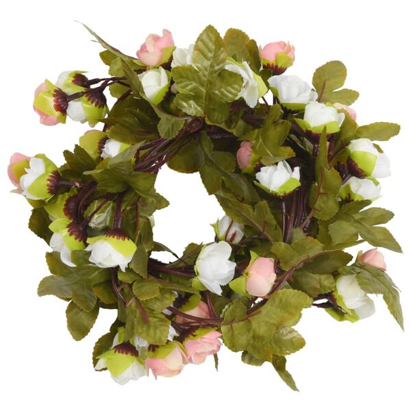 vidaXL Weihnachtskr&auml;nze Blumen 6 Stk. Champagnerfarben 215 cm