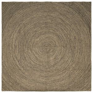vidaXL Bereichsteppiche Nat&uuml;rlich und Schwarz 200 x 200 cm Jute