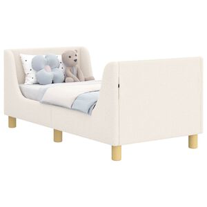 vidaXL Kinderbettgestell mit Kopfteil Creme 70 x 140 cm Boucl&eacute;