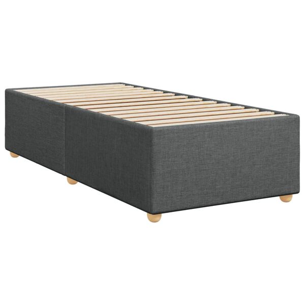 vidaXL Bettgestell ohne Matratze Dunkelgrau 100x200 cm Stoff