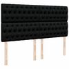 vidaXL Ottoman-Bett mit Matratze Schwarz 180x200 cm Stoff