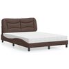 vidaXL Bett mit Matratze "Hvar" Braun 140x190 cm Kunstleder