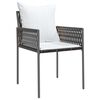 vidaXL Garten Essgruppe 5 pcs Braun und Schwarz PE-Rattan