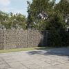 vidaXL Gabione mit Deckel 500x50x150 cm Verzinktes Eisen