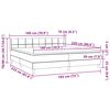 vidaXL Boxspringbett mit Matratze Dunkelgrau 180x220 cm Samt