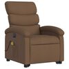 vidaXL Elektrischer Massagesessel mit Aufstehhilfe Braun Stoff