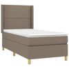 vidaXL Boxspringbett mit Matratze & LED Taupe 80x200 cm Stoff