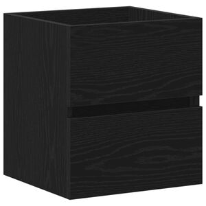 vidaXL Waschbeckenunterschrank Eiche schwarz 41x38,5x45 cm Holzwerkstoff