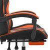 vidaXL Gaming-Stuhl mit Fu&szlig;st&uuml;tze Schwarz und Orange Kunstleder