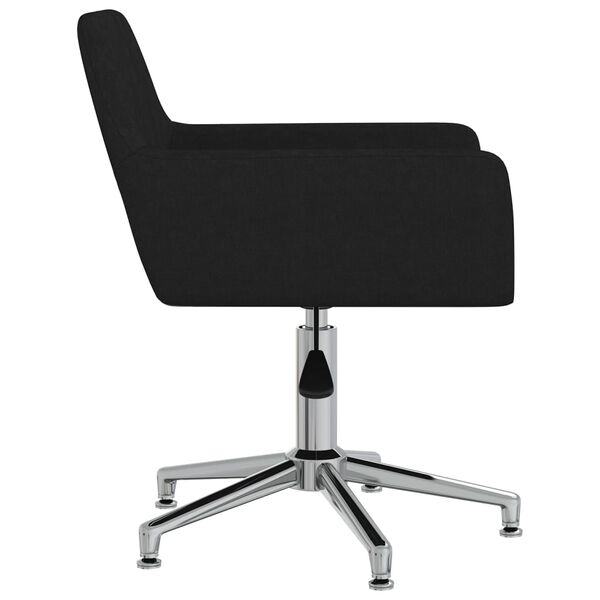 vidaXL Esszimmerst&uuml;hle 6 Stk. Drehbar Schwarz Stoff