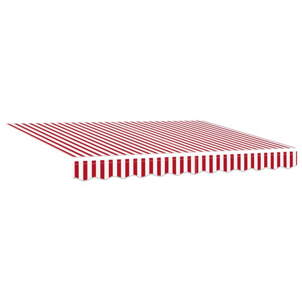 vidaXL Einziehbare Markise Rot und Wei&szlig; 350 x 250 cm Stoff
