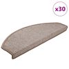 vidaXL Stufenmatten 30 Stk. 65x24x4 cm Hellbraun Halbrund Gro&szlig;