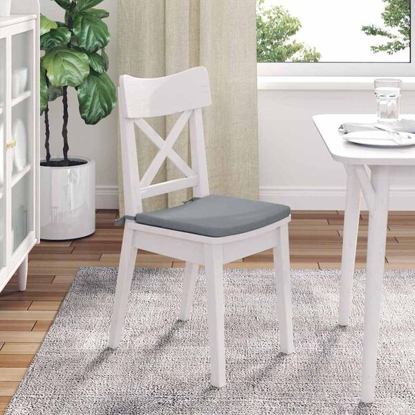 vidaXL Sitzkissen 4 pcs Hellgrau 40 x 40 x 3 cm Stoff