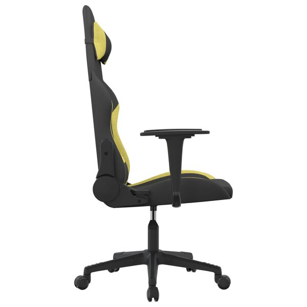 vidaXL Gaming-Stuhl Schwarz und Hellgr&uuml;n Stoff