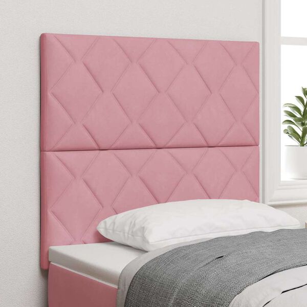 vidaXL Kopfteil mit Kopfteil Rosa 90 cm Samt