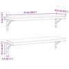 vidaXL Wandregale 2 Stk. 75x23,5 cm Silbern Edelstahl