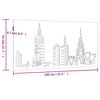 vidaXL Garten-Wanddeko 105x55 cm Cortenstahl Skyline-Design