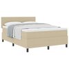 vidaXL Boxspringbett Hellgrau und Wei&szlig; 140 x 190 cm Cordstoff