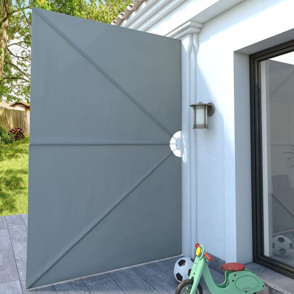 vidaXL Faltbarer Terrassen-Seitenf&auml;cher Grau 300&times;200 cm