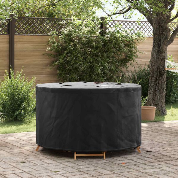 vidaXL M&ouml;belbezug Schwarz 128 x 128 x 71 cm 600D Oxford Stoff