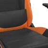 vidaXL Gaming-Stuhl mit Massage & Fußstütze Schwarz Orange Kunstleder