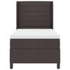 vidaXL Boxspringbett mit Matratze Dunkelbraun 90 x 190 cm Stoff
