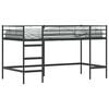 vidaXL Kinderloftbett Uni Schwarz 107 x 203 cm Stahl