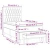 vidaXL Boxspringbett mit Matratze Schwarz 90x190 cm Stoff