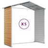 vidaXL Ger&auml;tehaus Hellbraun 191x470x198 cm Verzinkter Stahl