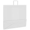 vidaXL Papiertragetaschen 250 Stk. mit Henkeln Wei&szlig; 54x15x49 cm