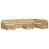 vidaXL Outdoor-Sofagarnitur 9 Stk. Wei&szlig; und Beige Massivholz Akazie