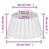 vidaXL Lampenschirm Braun &Oslash;50x30 cm Korbweide