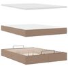 vidaXL Ottoman-Bett mit Matratzen & LEDs Cappuccino-Braun 140x190cm