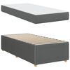 vidaXL Bettrahmen mit Matratze Dunkelgrau 90 x 200 cm Stoff