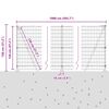 vidaXL Zaun mit Pfosten Grau 1,2 x 10 m Stahl und PVC