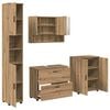 vidaXL Badezimmerm&ouml;bel-Set 4 Stk. Artisan-Eiche 35 x 30 x 192 cm