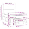 vidaXL Boxspringbett mit Matratze Dunkelblau 120x190 cm Samt