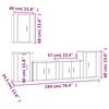 vidaXL 5-tlg. TV-Schrank-Set Sonoma-Eiche Holzwerkstoff