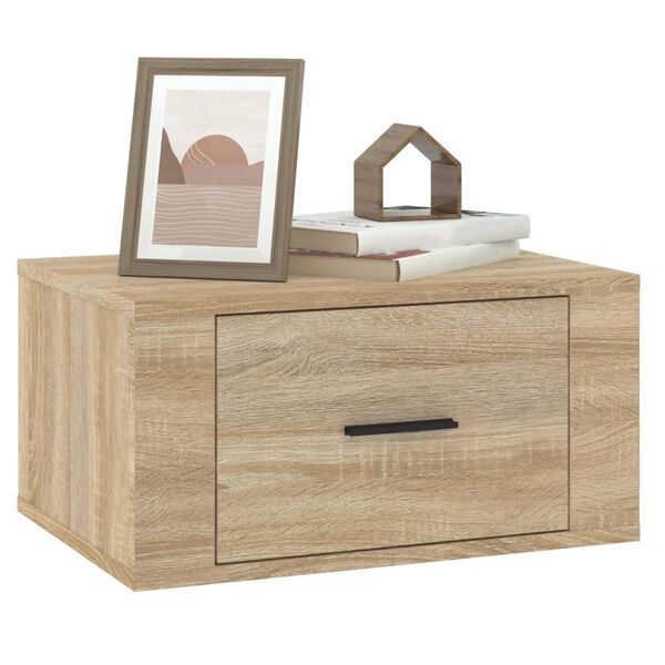 vidaXL Wand-Nachttisch Sonoma-Eiche 50x36x25 cm