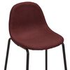 vidaXL 3-tlg. Bar-Set Stoff Weinrot