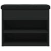 vidaXL Schuhbank Schwarz 62x32x50 cm Holzwerkstoff