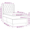 vidaXL Boxspringbett mit Matratze & LED Creme 80x200 cm Stoff