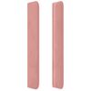 vidaXL LED Kopfteil Rosa 83x16x118/128 cm Samt