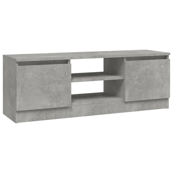 vidaXL TV-Schrank mit Tür Betongrau 102x30x36 cm