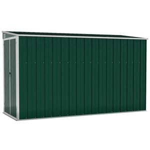 vidaXL Anbauschuppen Gr&uuml;n 118x288x178 cm Verzinkter Stahl