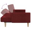 vidaXL Schlafsofa 2-Sitzer mit Fu&szlig;hocker Weinrot Stoff