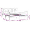 vidaXL Massivholzbett mit Kopfteil Grau 200x200 cm