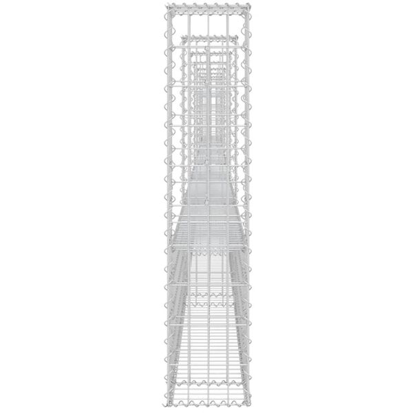vidaXL Gabionenkorb U-Form mit 8 S&auml;ulen Eisen 860x20x100 cm