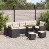 vidaXL Garten-Sofa-Set 10 pcs Schwarz Poly-Rattan