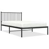 vidaXL Bettgestell mit Kopfteil Metall Schwarz 107x203 cm